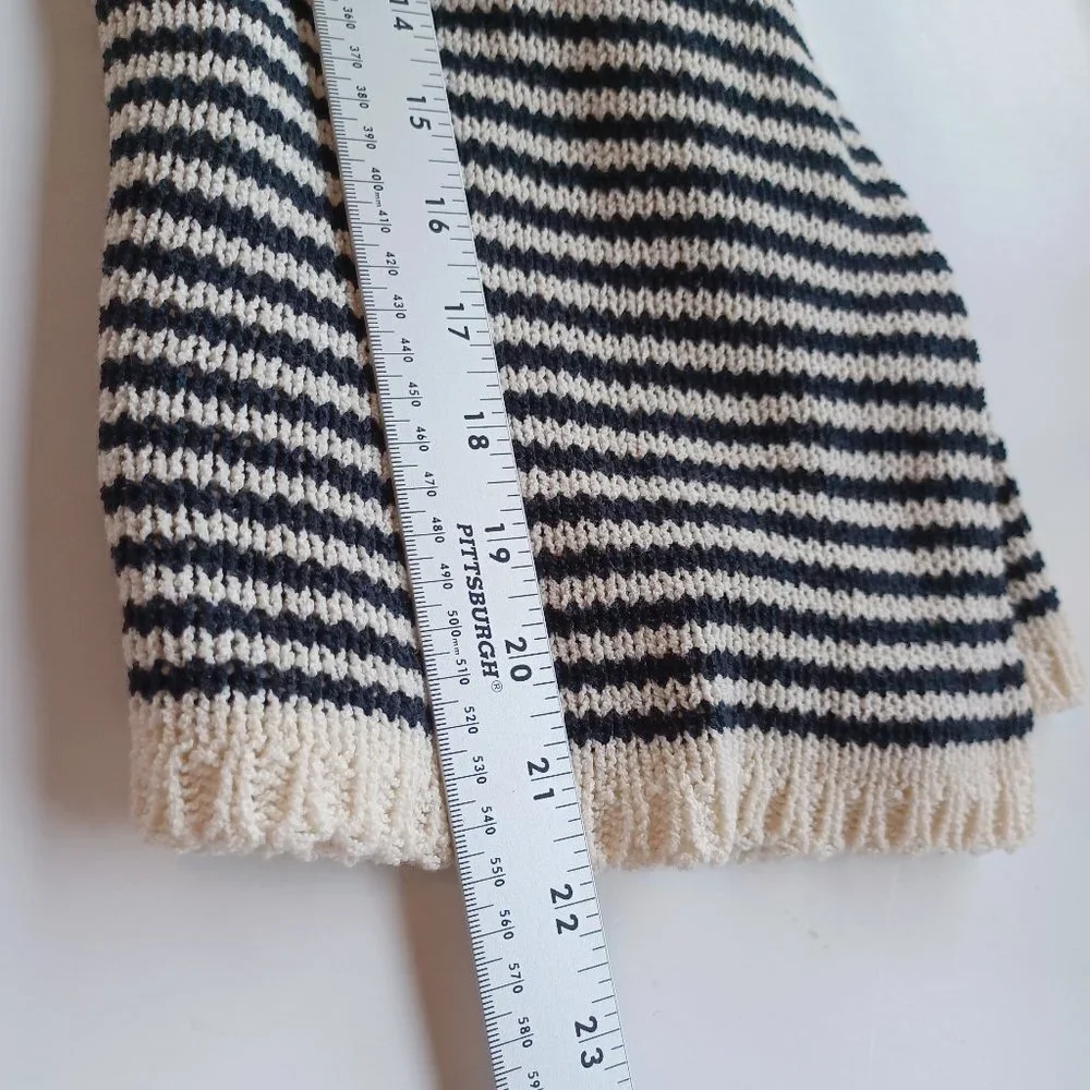 Eileen Fisher Sweater Black White Stripes Size Petite Medium‎